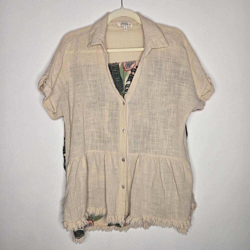 Umgee+ Women Lagenlook Cotton Tunic Coastal Lightweight Fruit Print Tropical XL - Picture 10 of 12